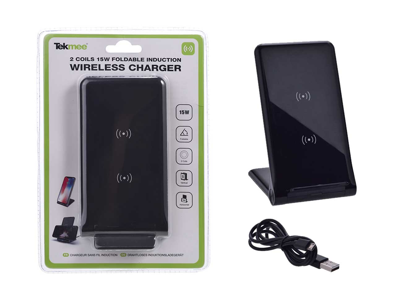 Tekmee caricabatterie wireless 15w