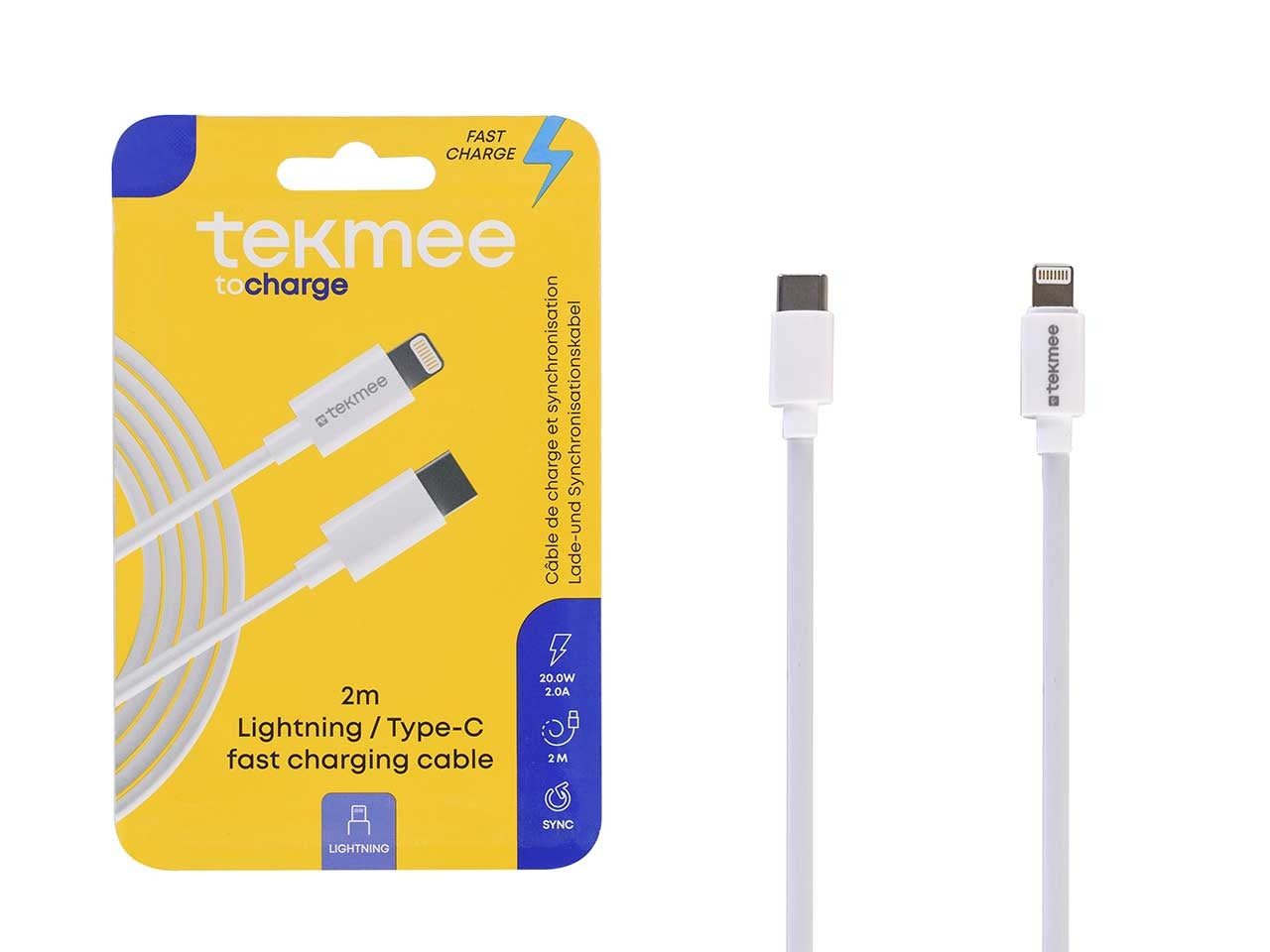 Tekmee cavo di ricarica rapida 2m type-c