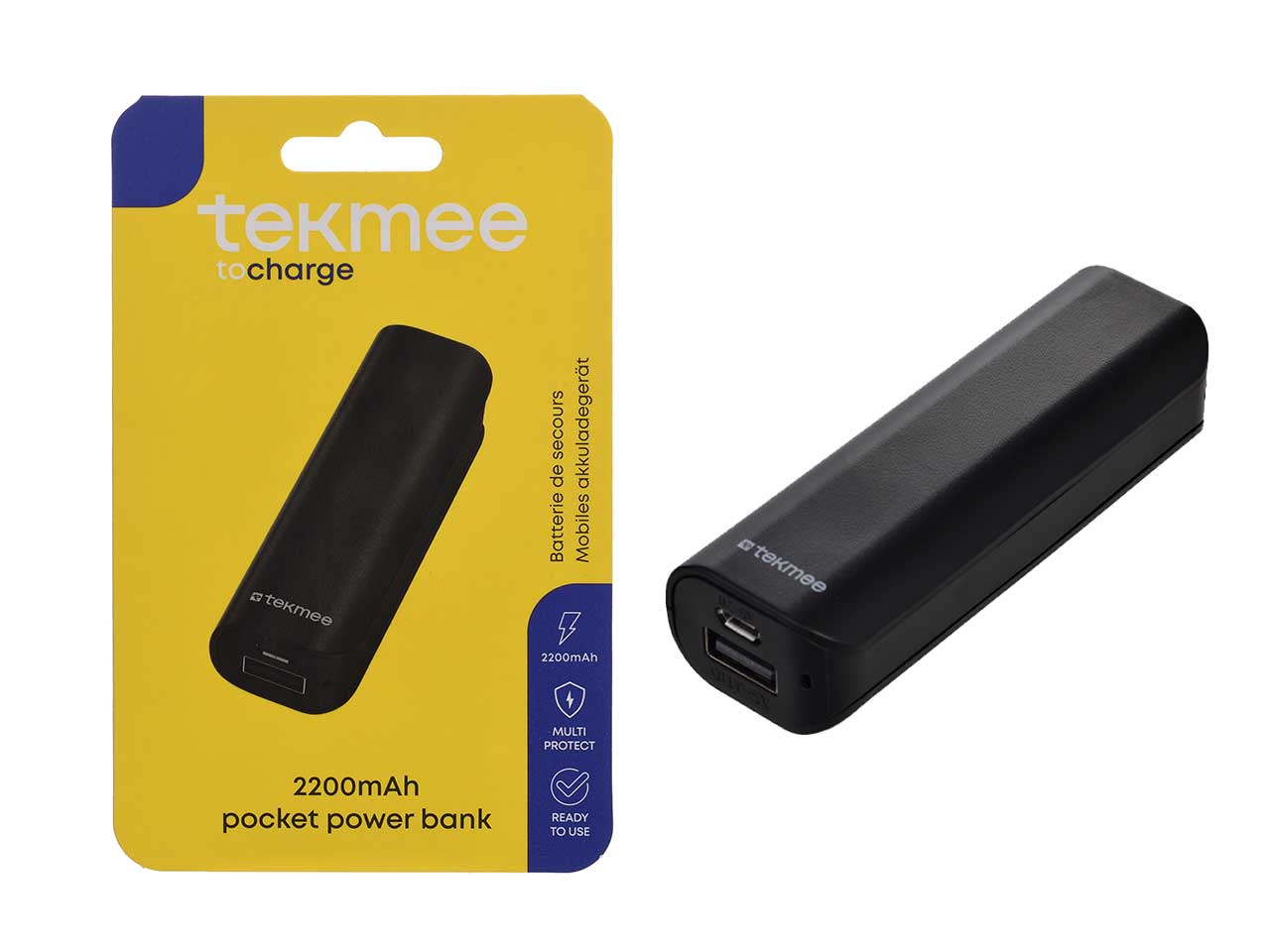 Tekmee multicharge powerbank 2200mah