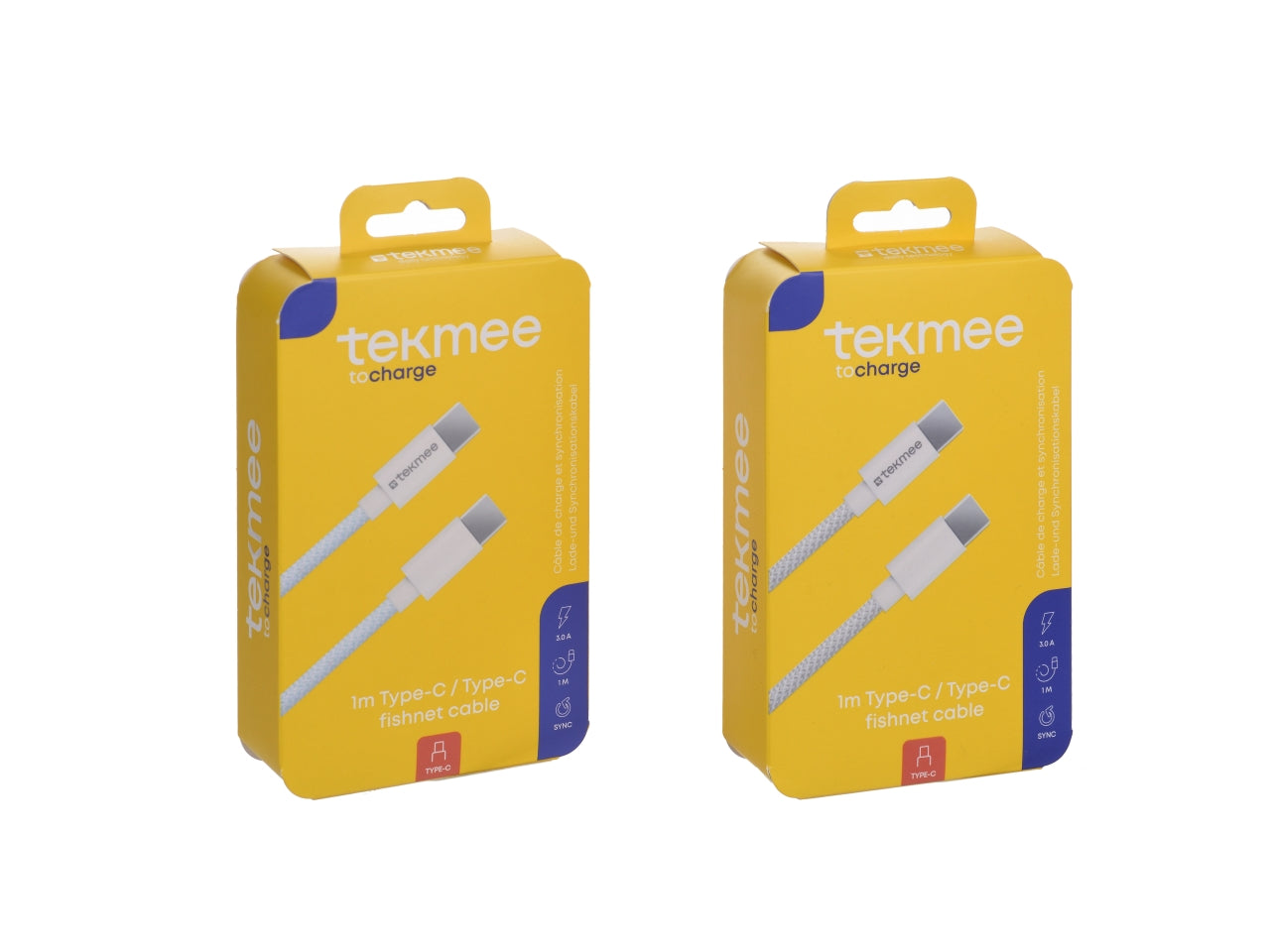 Cavo tekmee 1m type-c/type-c fishnet