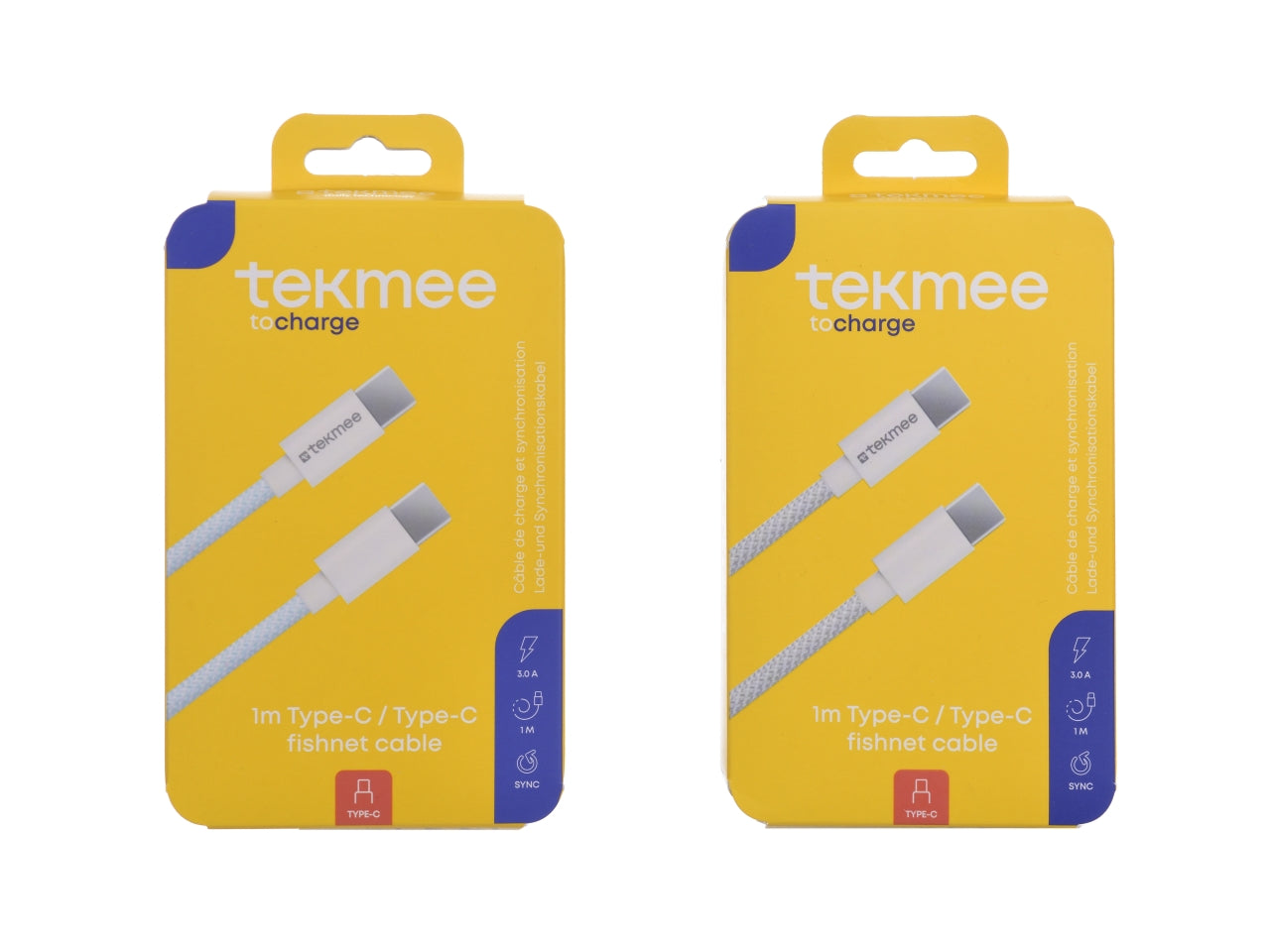 Cavo tekmee 1m type-c/type-c fishnet