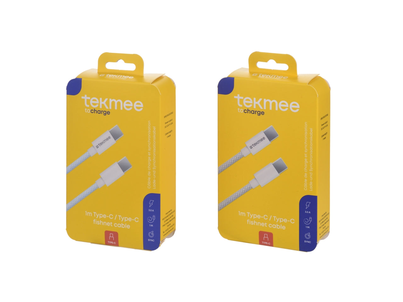 Cavo tekmee 1m type-c/type-c fishnet