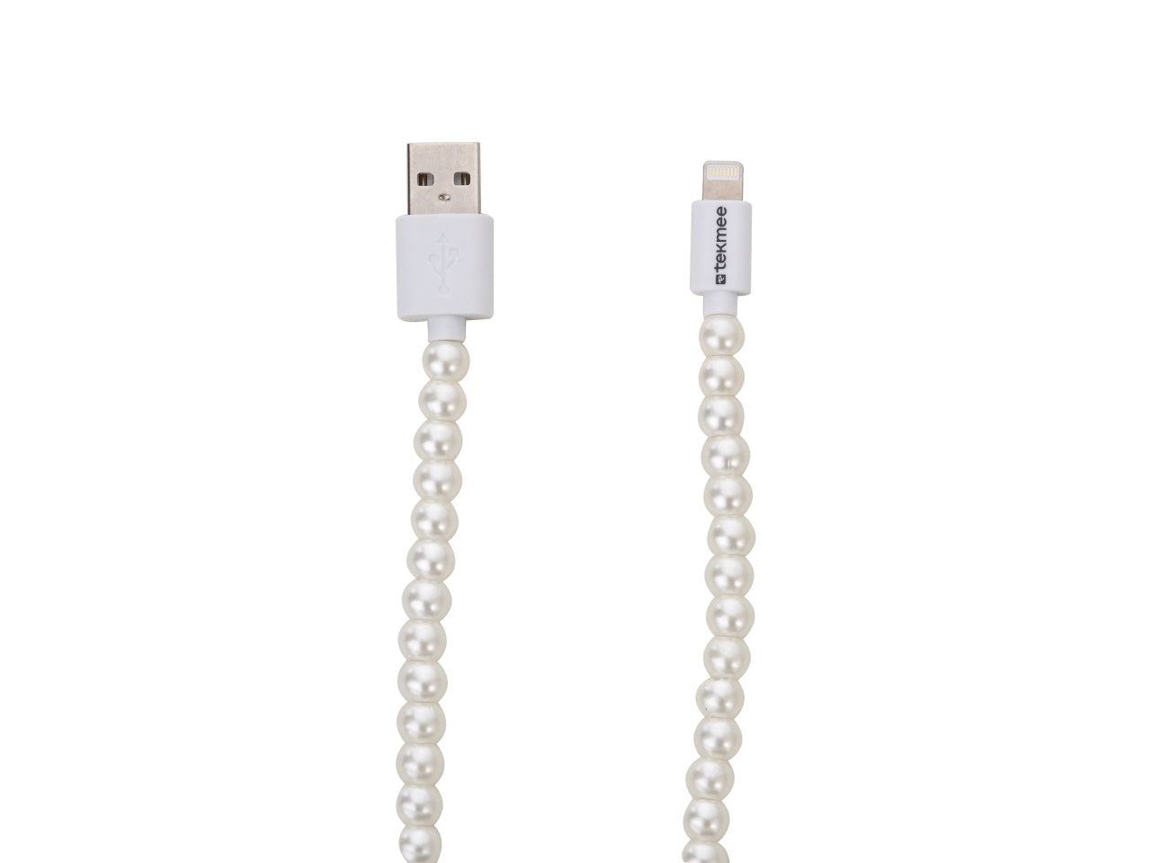 Tekmee cavo 1m usb con perle bianche luminose