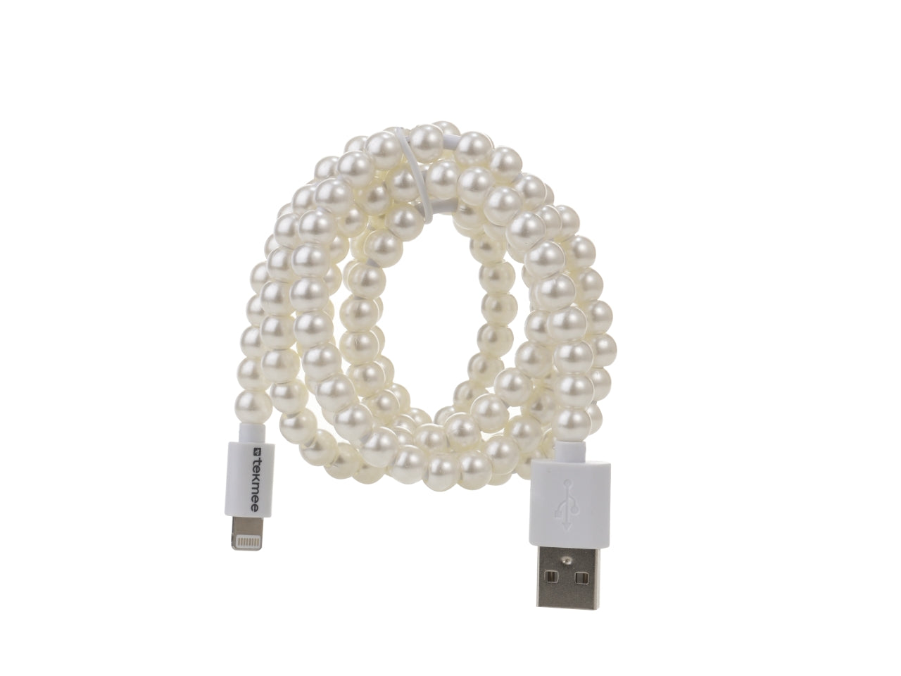 Tekmee cavo 1m usb con perle bianche luminose