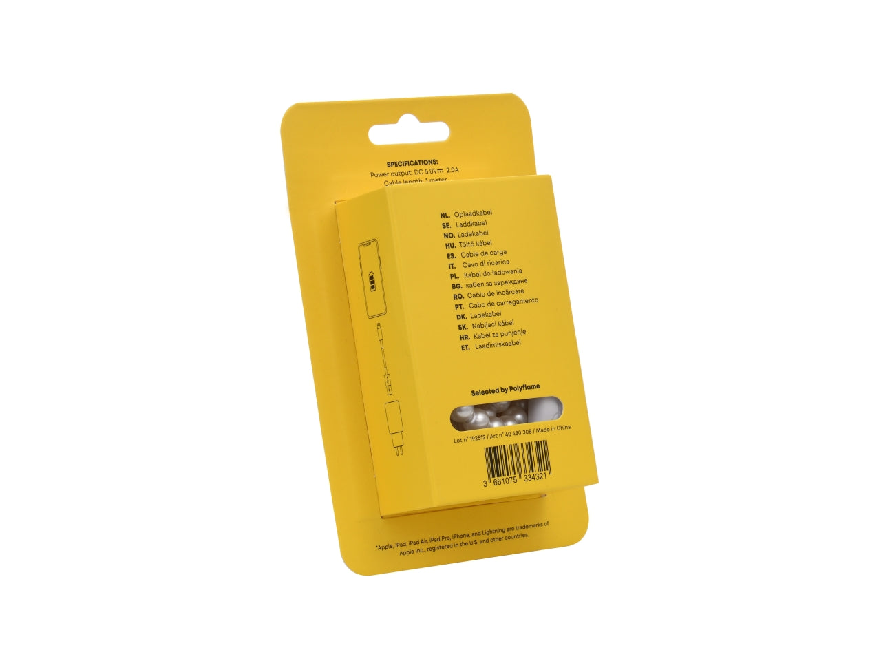 Tekmee cavo 1m usb con perle bianche luminose