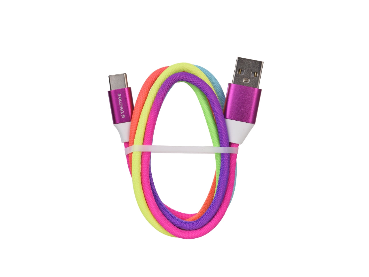 Tekmee cavo arcobaleno in silicone 1m usb type c
