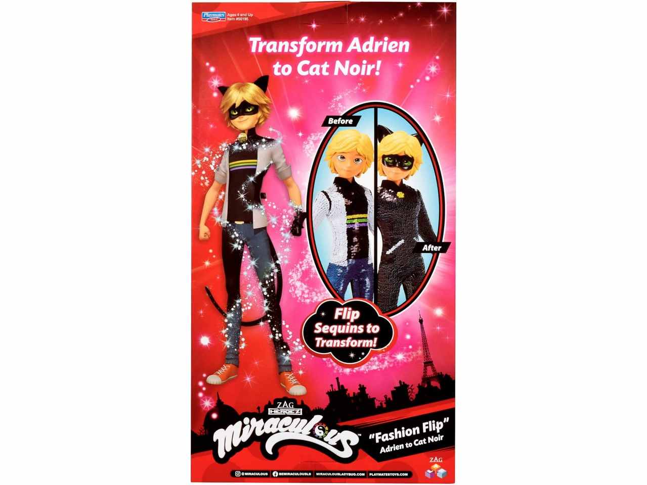 Miraculous doll 26cm c/pail.adrien t073