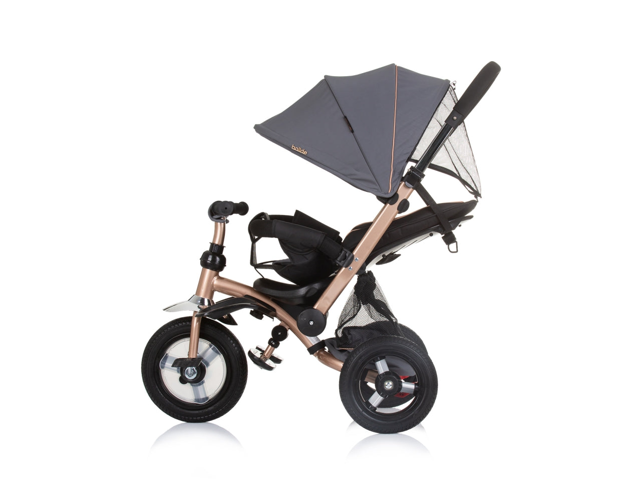 Triciclo evolutivo reclinabile con ruote in gomma gonfiabili Bolide Granite età 18 mesi | Chipolino