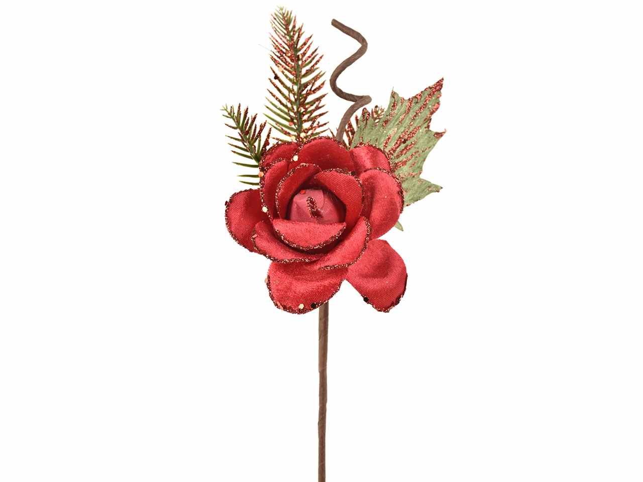 Rosa pick h35cm 6pezzi rosso