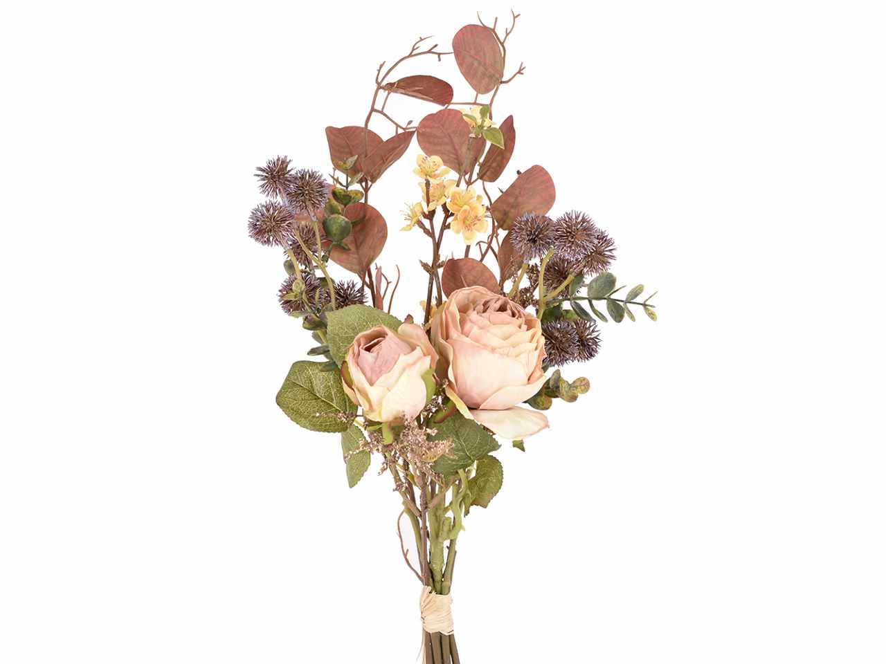Mazzo rosa, eucalipto 50,80cm