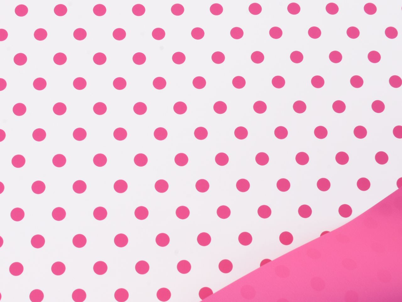 Bobina per confezionamento linea polka 1x25m colore bianco e fucsia