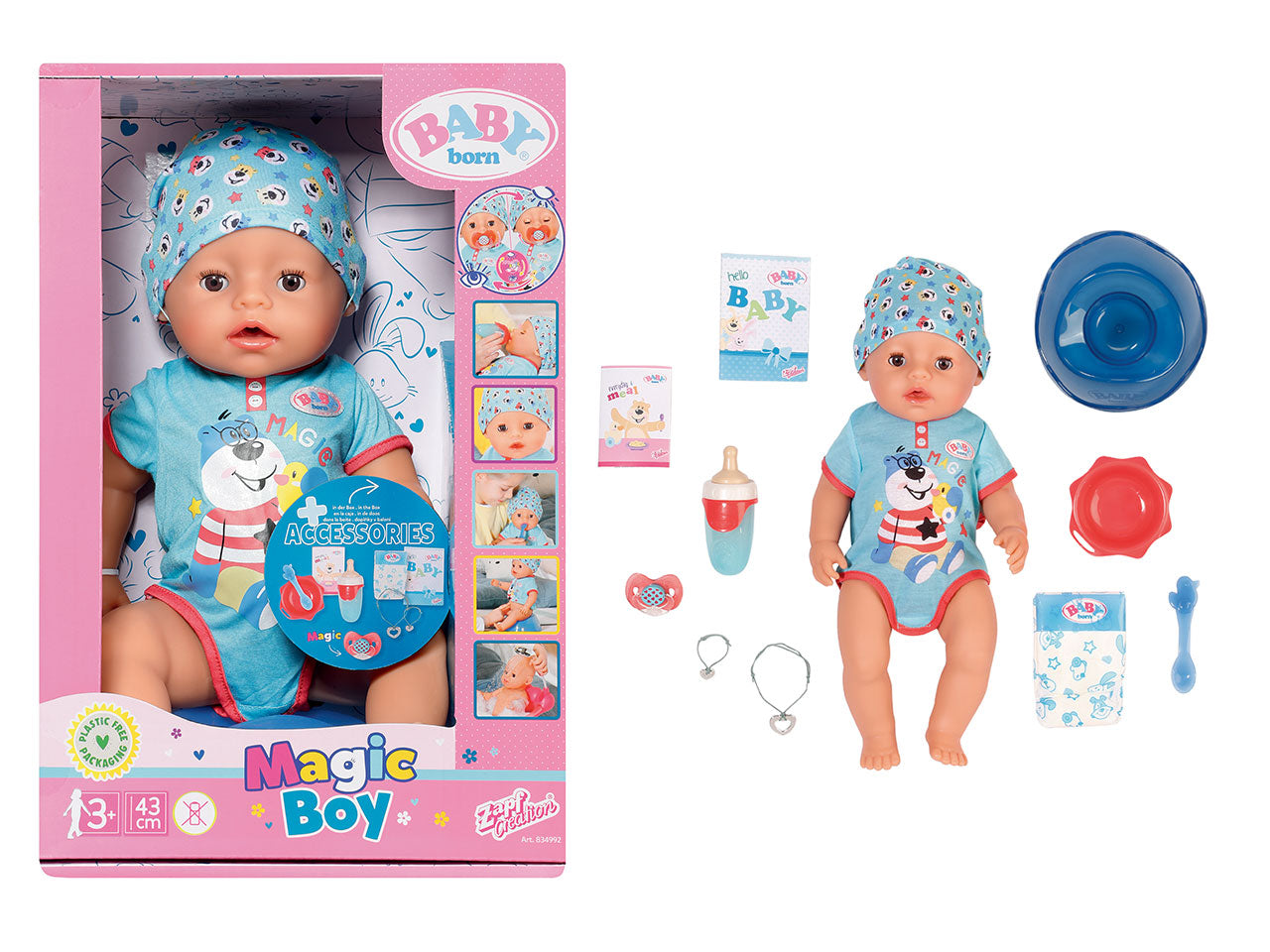 Bambolotto giocattolo Baby Born Magic Boy altezza 43cm età 3+ | Mga
