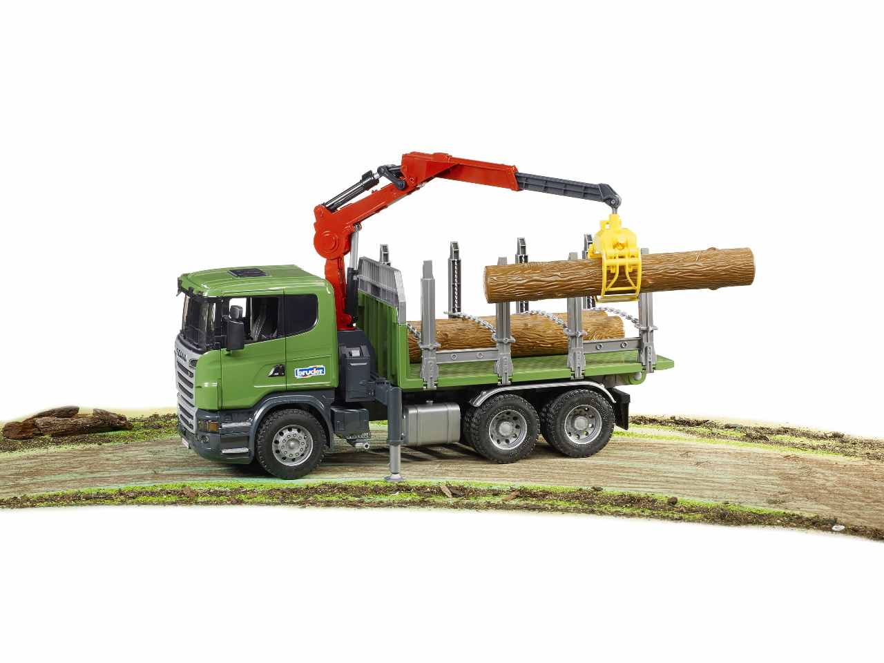 Scania camion c/gru e tronchi 03524