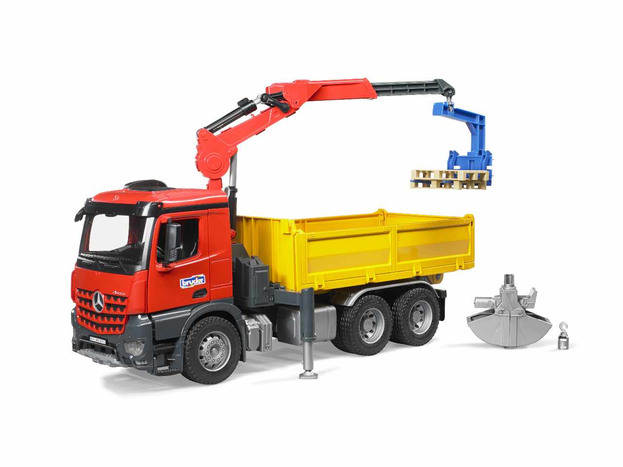 Camion mb arocs ribaltabile c/gru 03651