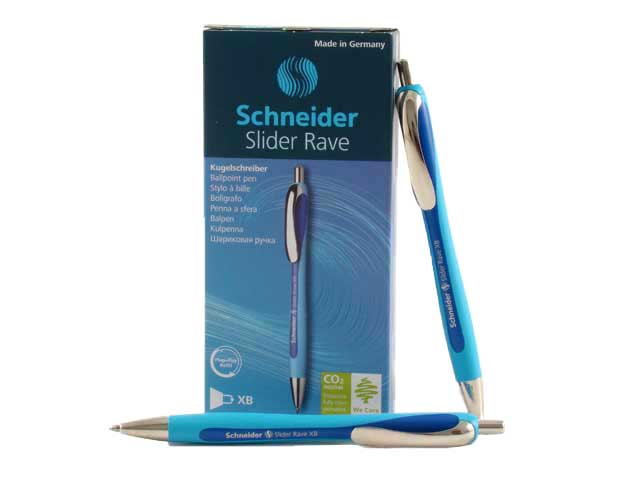 Penna a sfera stabilo a scatto schneider slider rave tratto extra largo (xb) rossa 1,0 mm