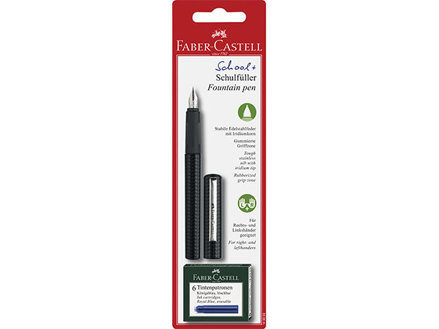 Penna Stilo Faber-Castell con 6 cartucce di inchiostro incluse, punta M nero