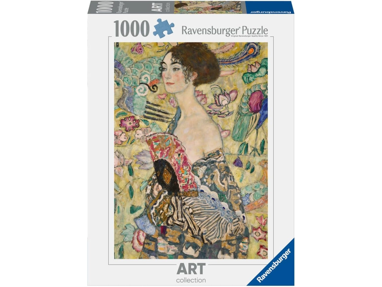 Puzzle 1000 pezzi art collection klimt dama col ventaglio