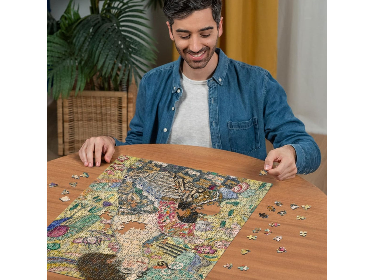 Puzzle 1000 pezzi art collection klimt dama col ventaglio