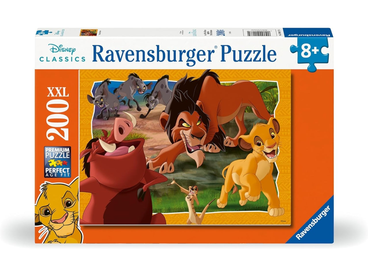 Puzzle 200 pezzi XXL Disney Il Re Leone, Idea Regalo per Bambini 8+ Anni, Gioco Educativo - Ravensburger