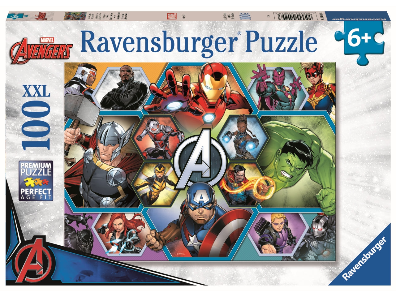 Puzzle XXL Marvel Avengers per bambini da 6+ anni, 100 pezzi - Ravensburger