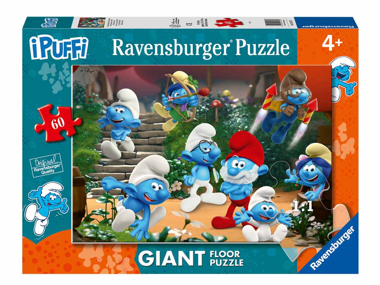Puzzle 60 pezzi giant i puffi