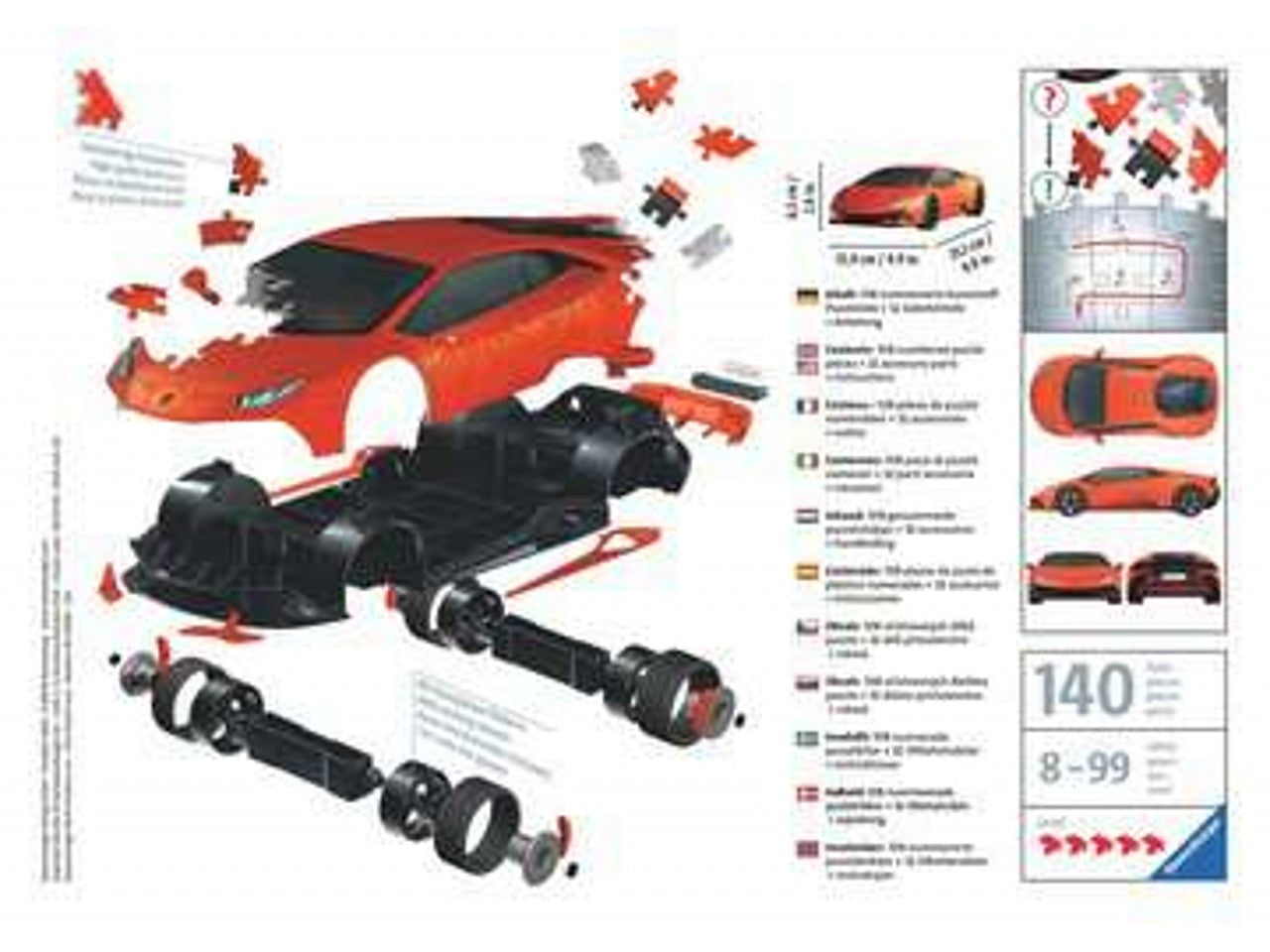 Puzzle 3d lamborghini huracan evo 11238