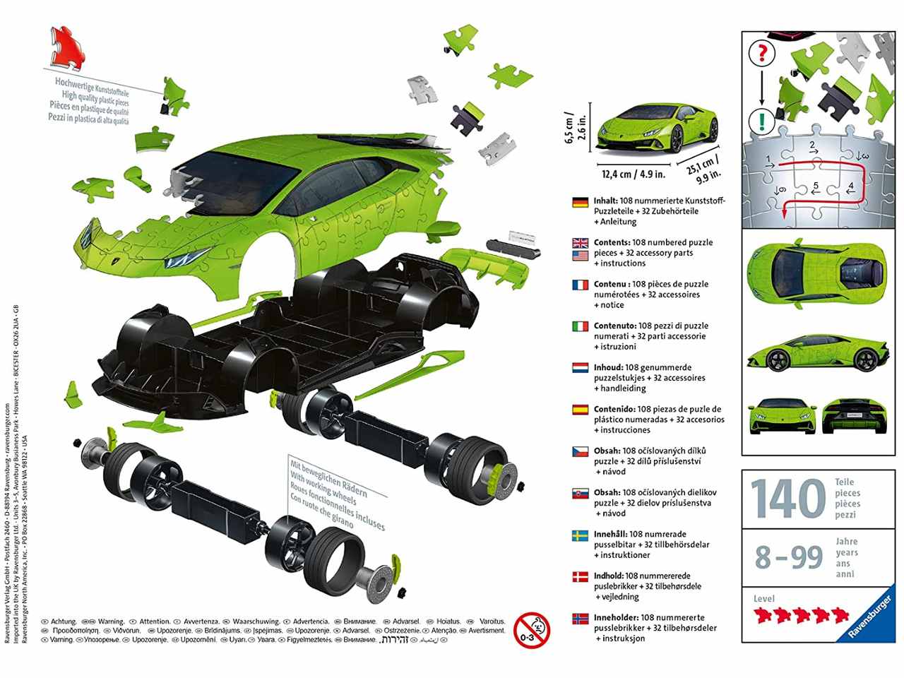 Puzzle 3d lamborghini huracn evo11299