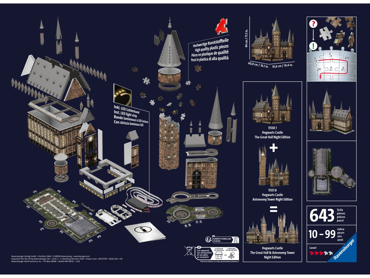 Puzzle 3d the great hall harry potter