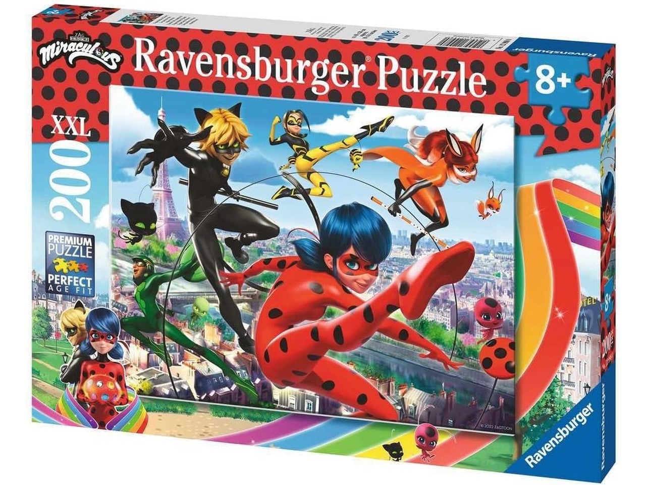 Puzzle 200 pezzi XXL Miraculous per Bambini 8+ Anni, Gioco Educativo - Ravensburger