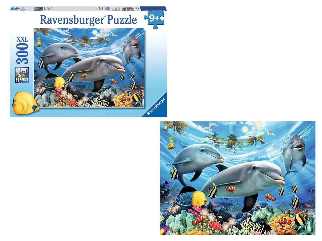 Puzzle 300 Pezzi XXL Delfini, Idea Regalo per Bambini 9+ Anni, Gioco Educativo - Ravensburger
