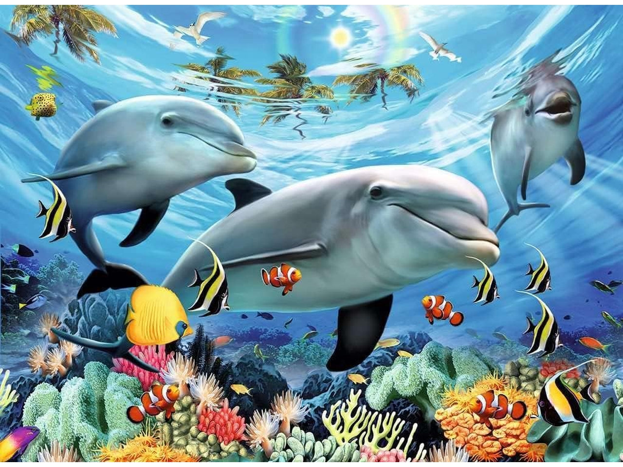 Puzzle 300 Pezzi XXL Delfini, Idea Regalo per Bambini 9+ Anni, Gioco Educativo - Ravensburger