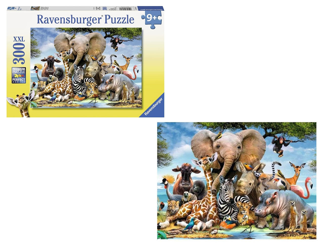 Puzzle 300 Pezzi XXL Cuccioli D'Africa, Idea Regalo per Bambini 9+ Anni, Gioco Educativo - Ravensburger