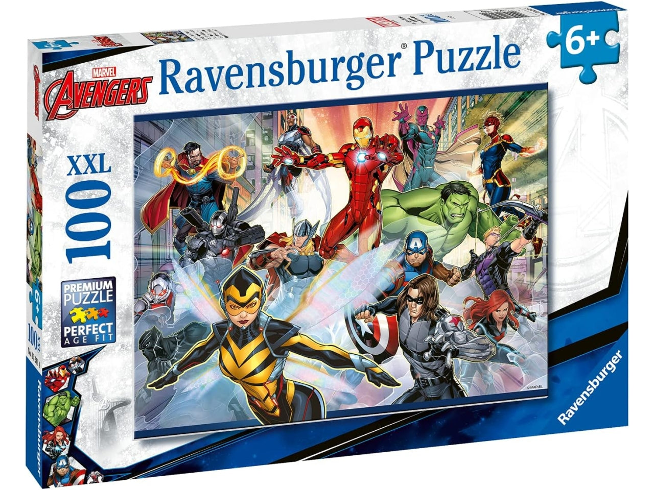 Puzzle 100 Pezzi XXL Marvel Avengers, Idea Regalo per Bambini 6+ Anni, Gioco Educativo - Ravensburger