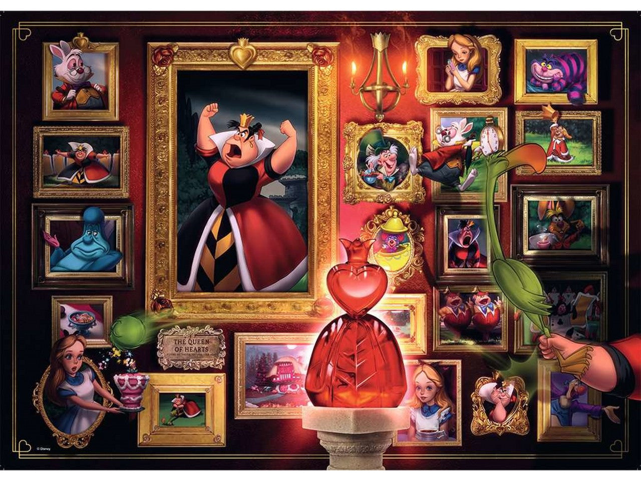 Puzzle 1000 pezzi villainous:queen of hearts 15026