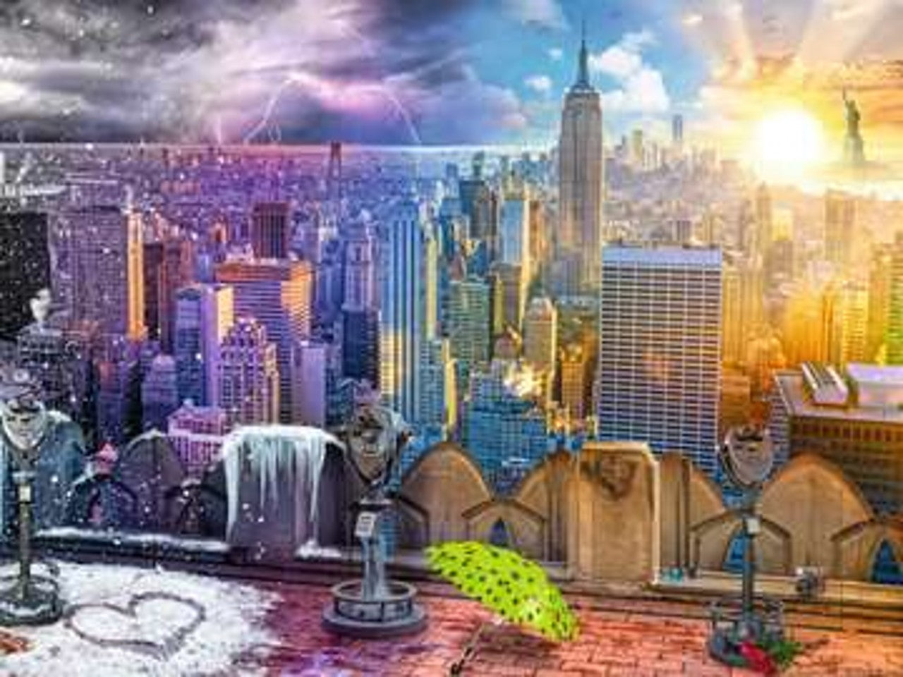 Puzzle 1500 pezzi le stagioni di new york 1