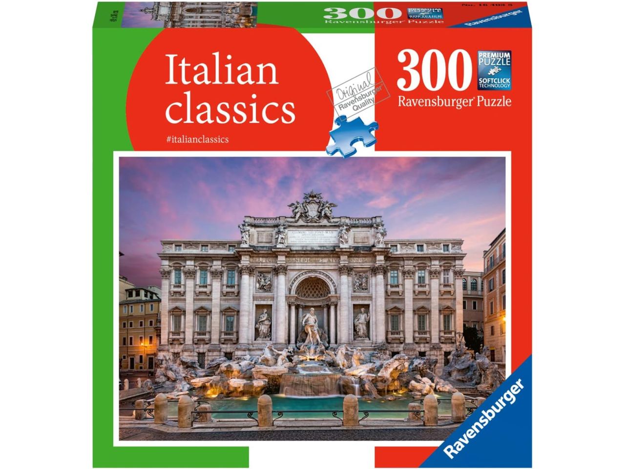 Ravensburger puzzle 300 pezzi fontana di trevi italian classics
