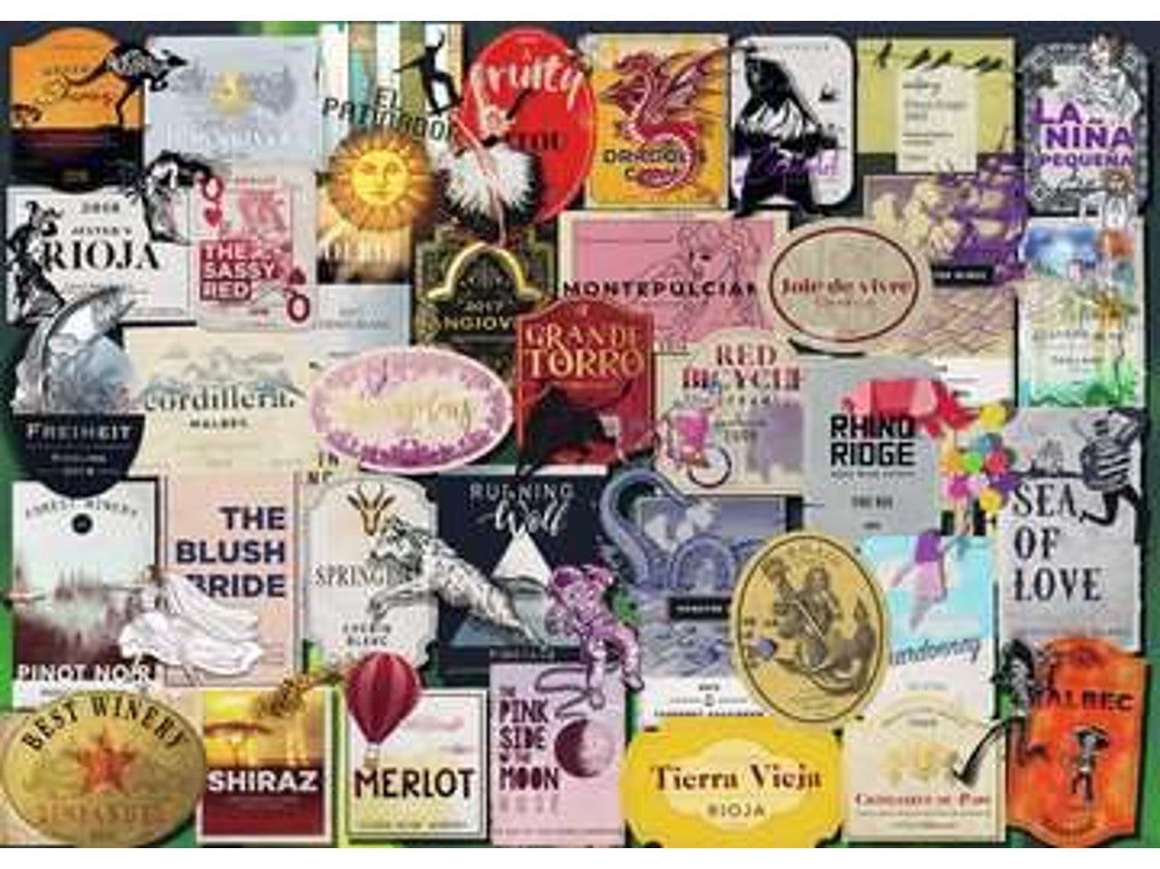 Puzzle 1000 pezzi etichette di vino 16811 8