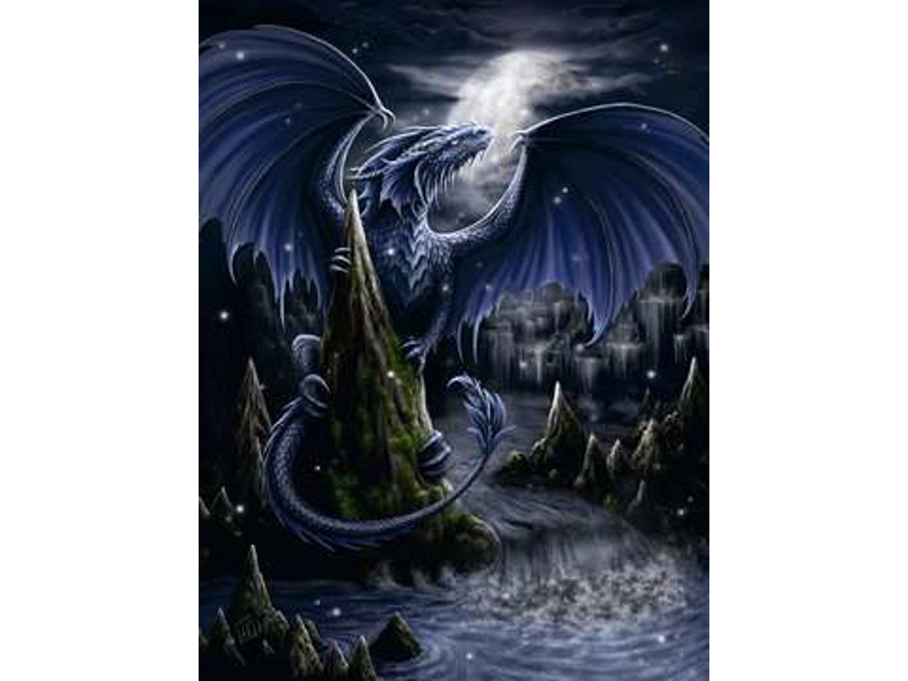 Puzzle 1500 pezzil'oscuro drago blu 17105