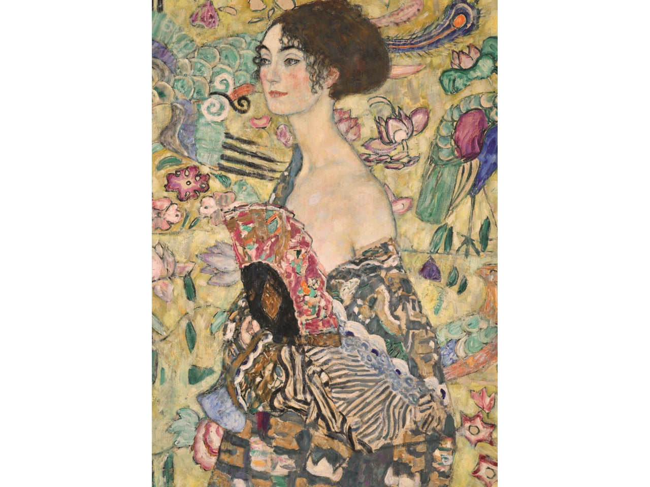 Puzzle klimt: dama con ventaglio da 1000 pezzi
