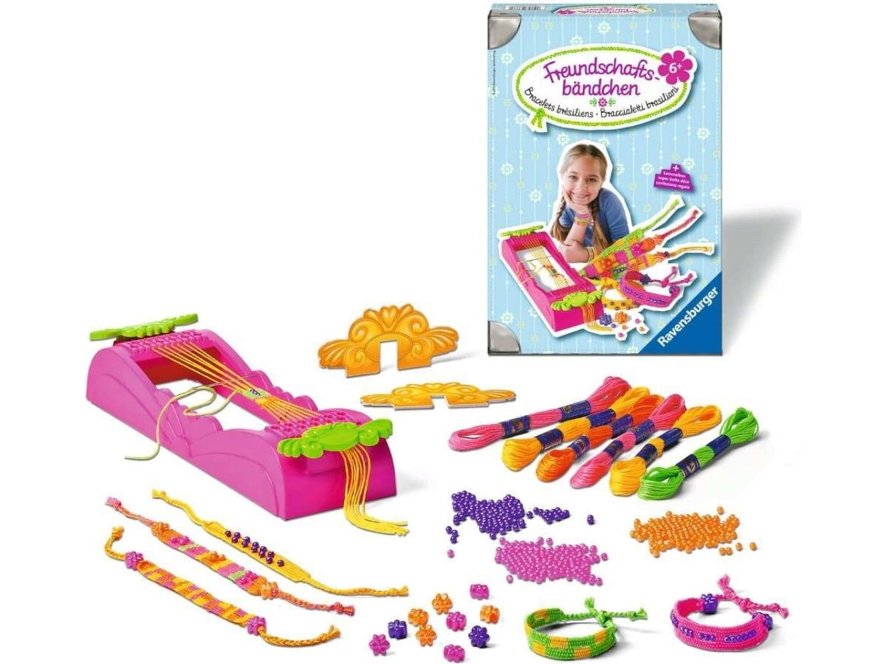 Ravensburger Be creative midi, telaio braccialetti dell'amicizia, gioco creativo per bambini dai 6+ anni