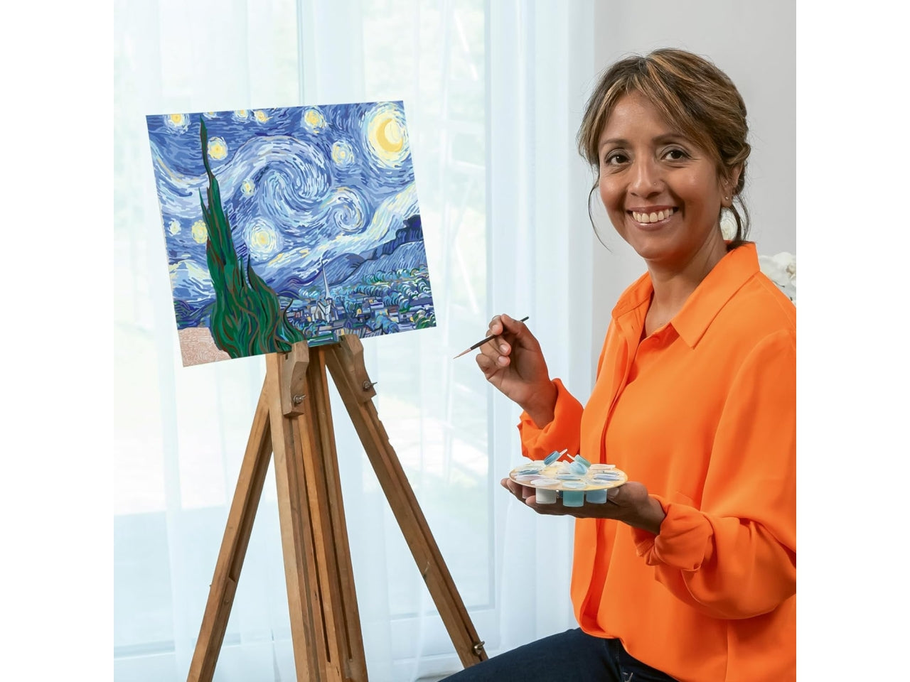 Creart adulto van gogh, notte stellata