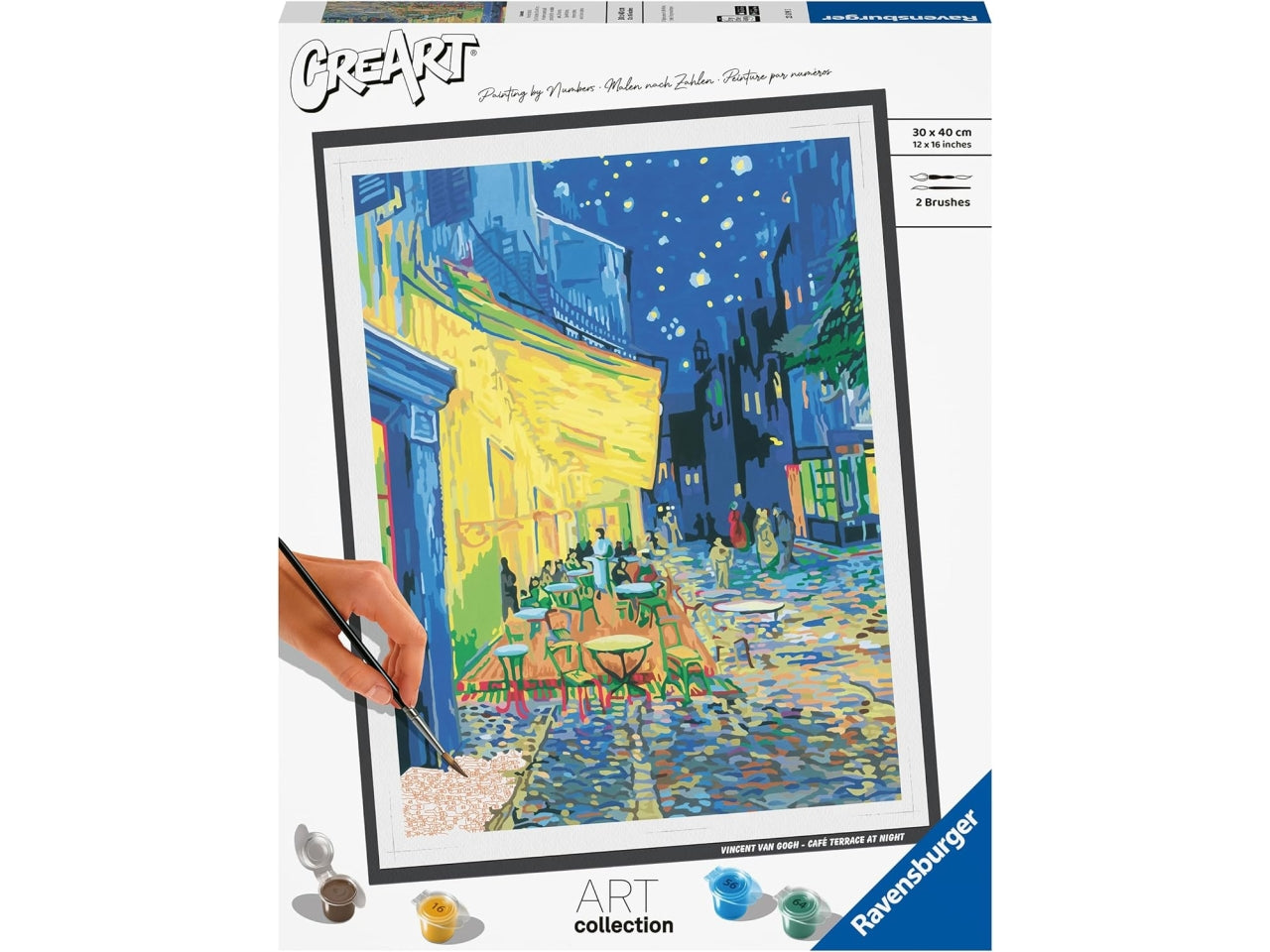Creart adulto van gogh, terrazza del caffé la sera