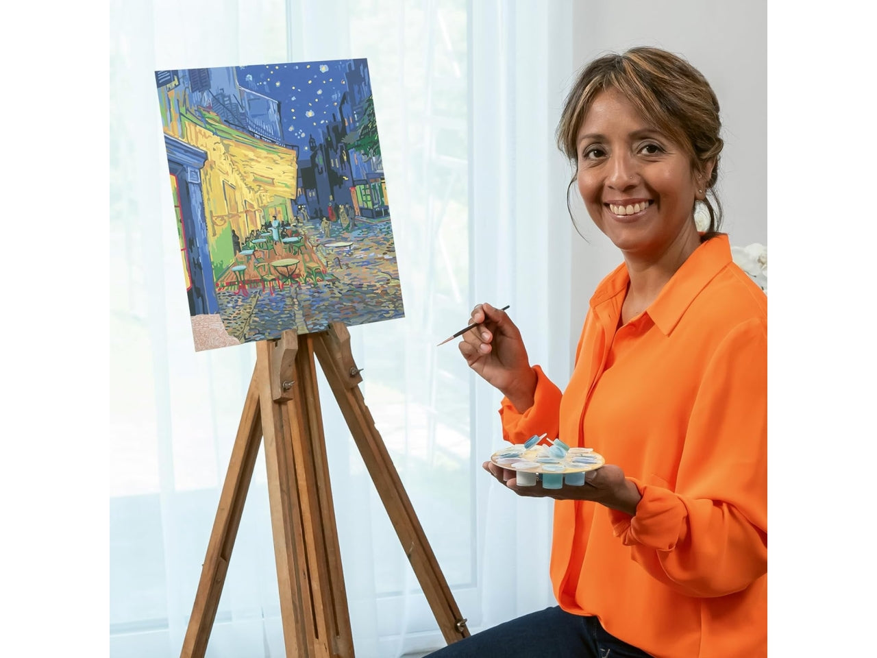 Creart adulto van gogh, terrazza del caffé la sera