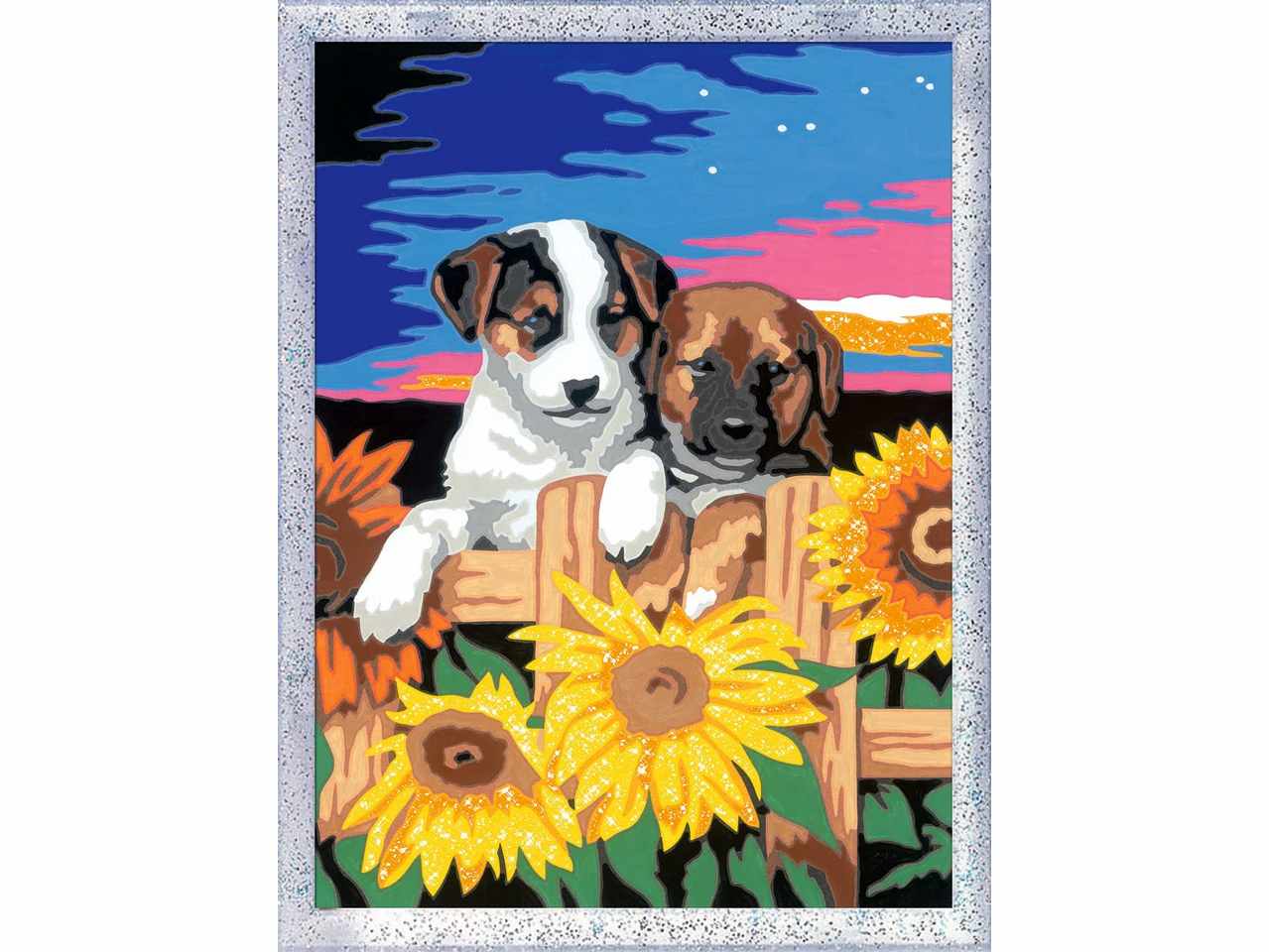 Creart kids serie d classic cagnolini con girasoli