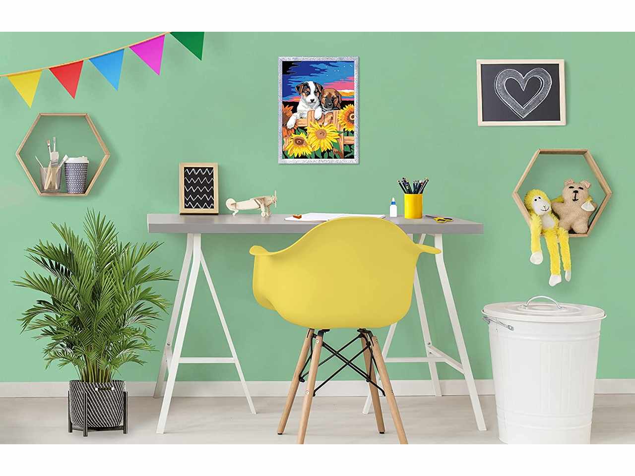 Creart kids serie d classic cagnolini con girasoli