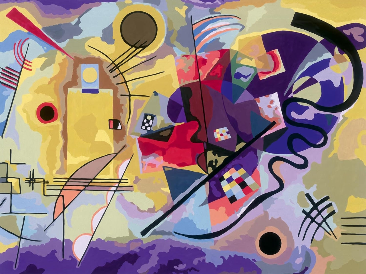 Creart adulto kandinsky: giallo, rosso, blu