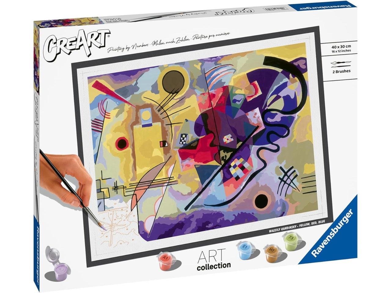 Creart adulto kandinsky: giallo, rosso, blu