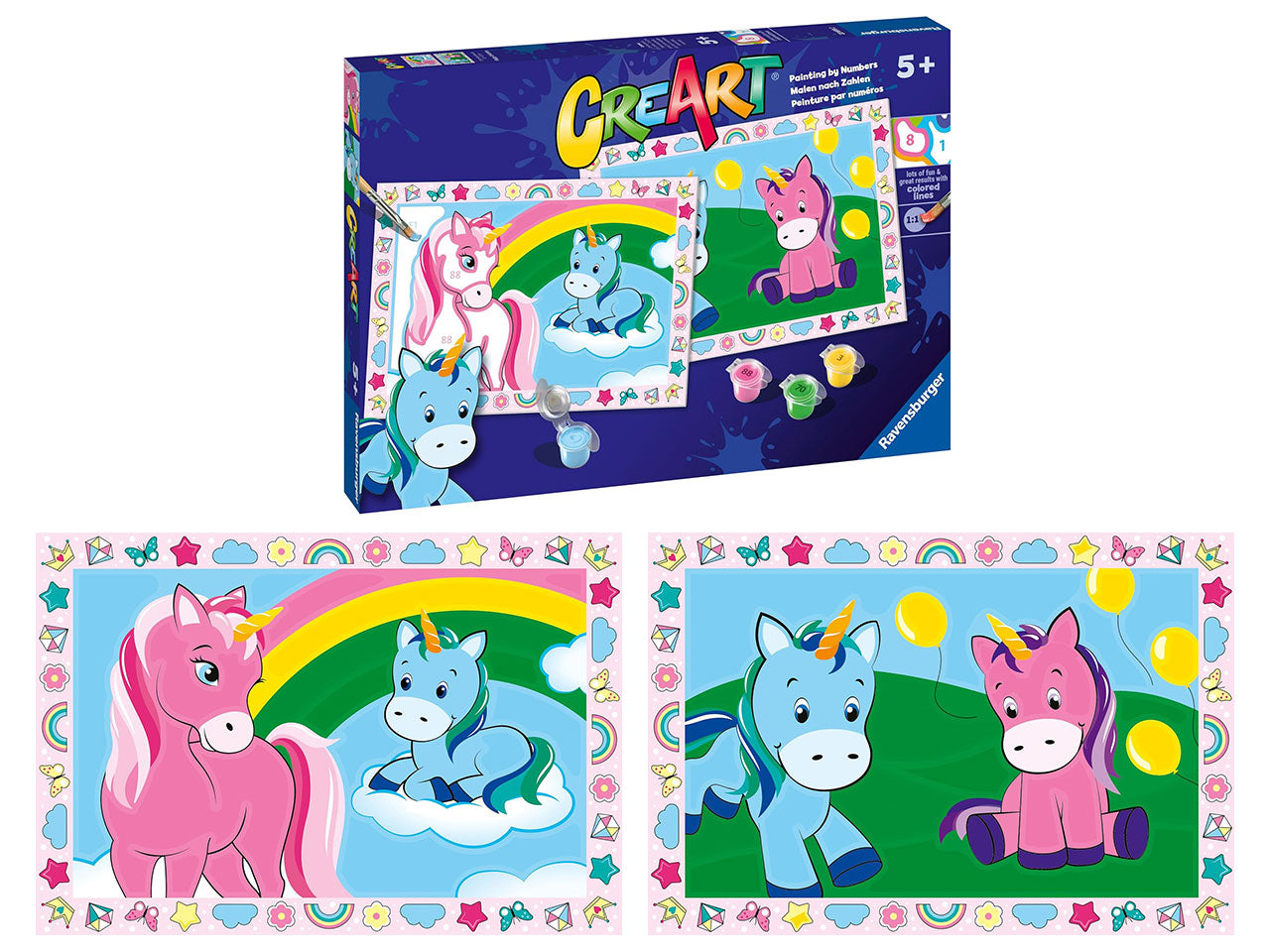 Ravensburger creart serie junior divertenti unicorni