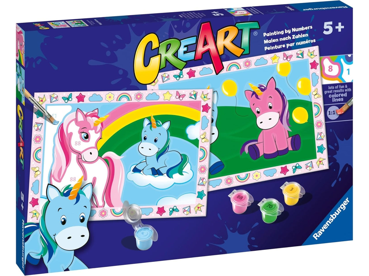 Ravensburger creart serie junior divertenti unicorni