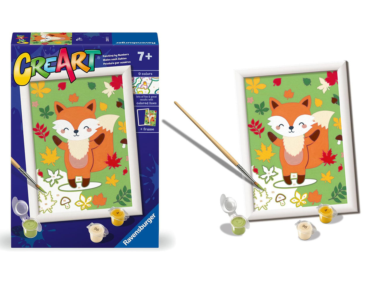 CreArt Serie Classic: Volpe - Set da Dipingere con 10 Colori e Cornice - Ravensburger